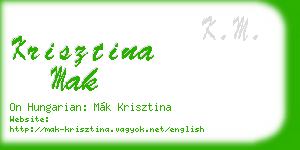 krisztina mak business card